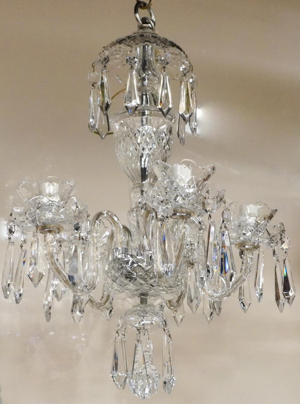 WATERFORD CUT CRYSTAL SIX LIGHT