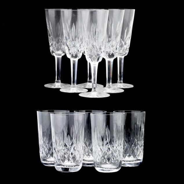 WATERFORD, ELEVEN CRYSTAL GLASSES