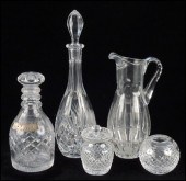 WATERFORD GLASS JAM JAR AND VE