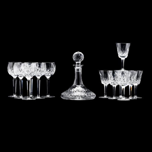 WATERFORD LISMORE GLASSWARE, (14)