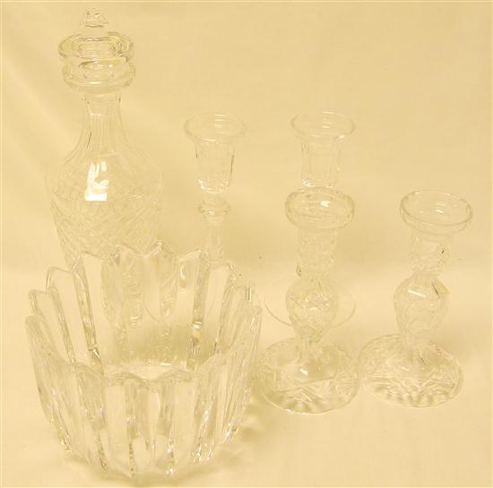Waterford: Two pair of candlesticks
