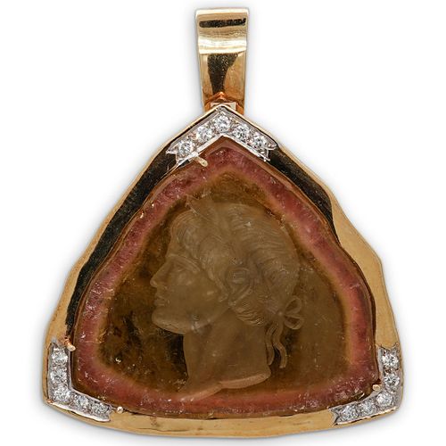 WATERMELON TOURMALINE INTAGLIO
