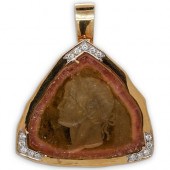 WATERMELON TOURMALINE INTAGLIO