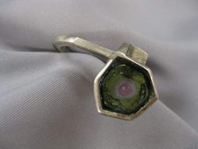 Watermelon Tourmaline & Sterling