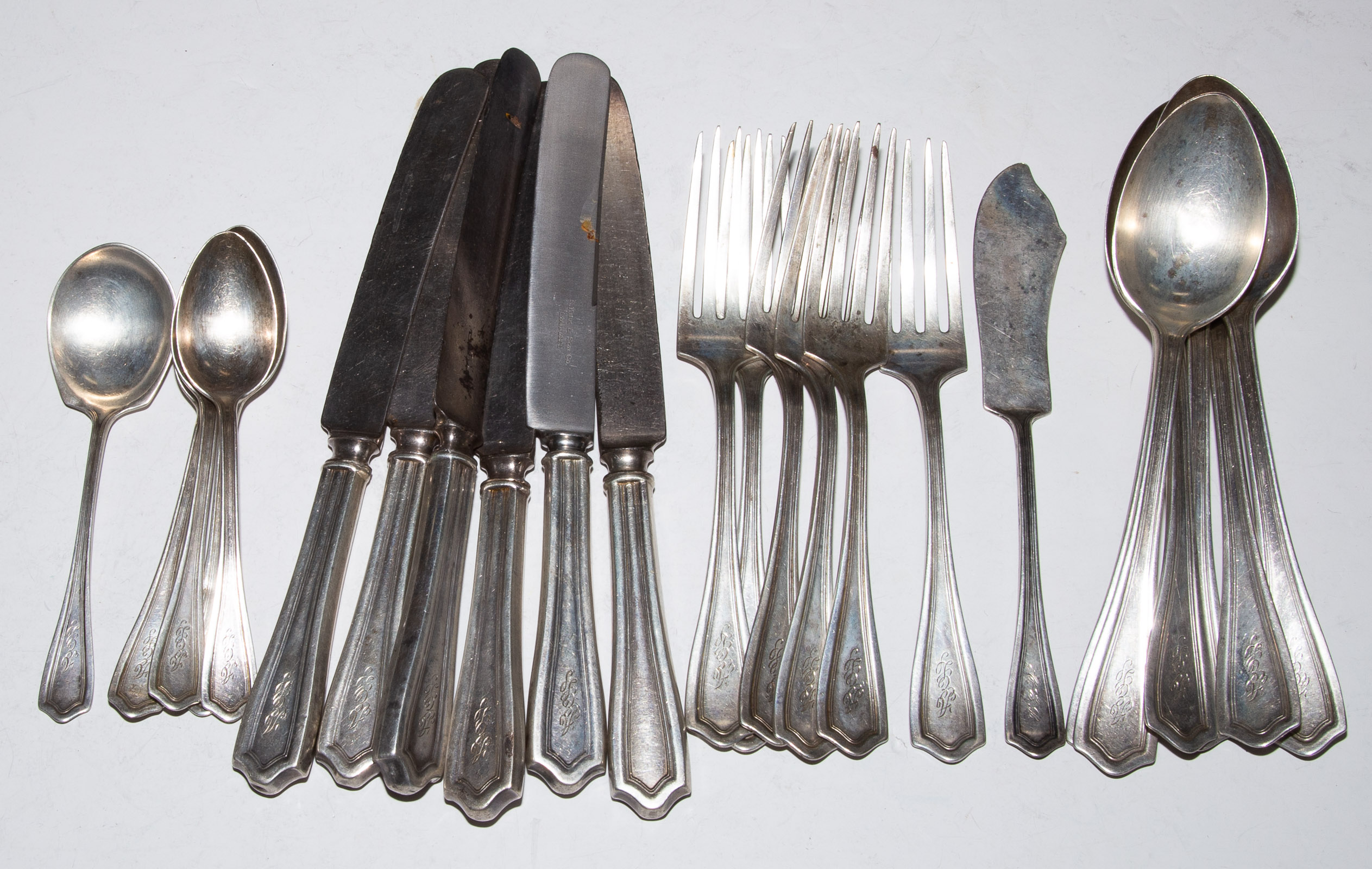 WATROUS STERLING PARTIAL FLATWARE