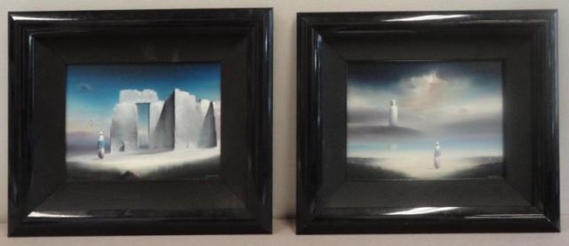 WATSON Robert. 2 Surrealist Oils on
