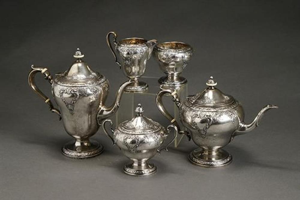 WATSON STERLING FIVE-PIECE COFFEE