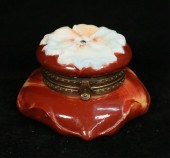 WAVE CREST GLASS BOX PANSY LID