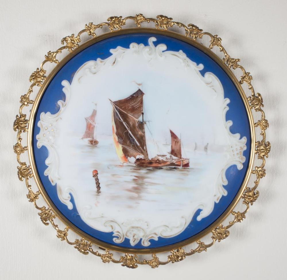 WAVE CREST GLASS WALL PLAQUE, BY