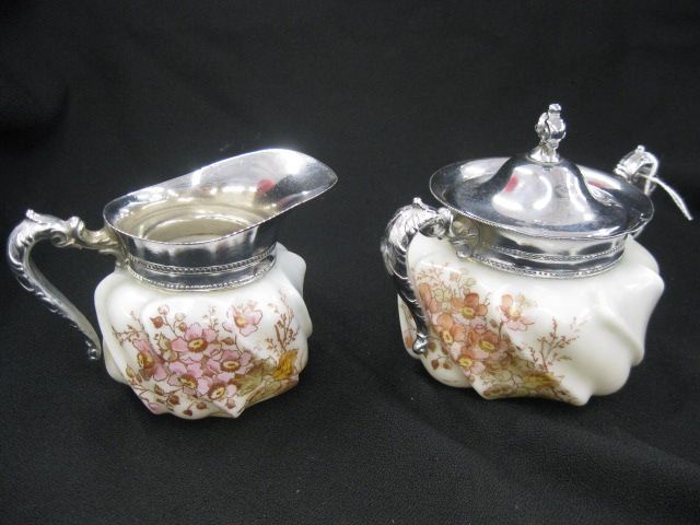 Wavecrest Art Glass Creamer & Sugar