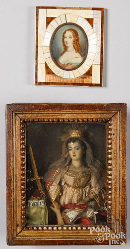 WAX DIORAMA OF A QUEEN, 19TH