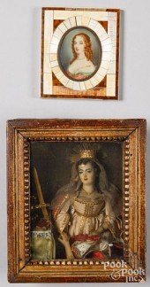 WAX DIORAMA OF A QUEEN, 19TH C