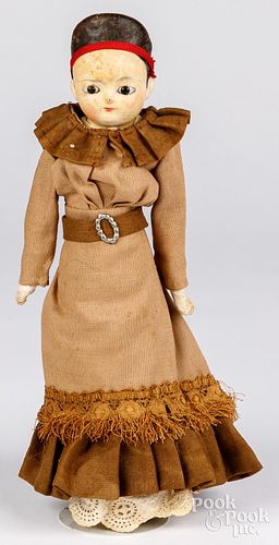 WAX DOLL, WITH GLASS EYES,