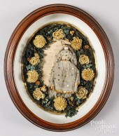 WAX FLORAL SHADOWBOX MEMORIALW