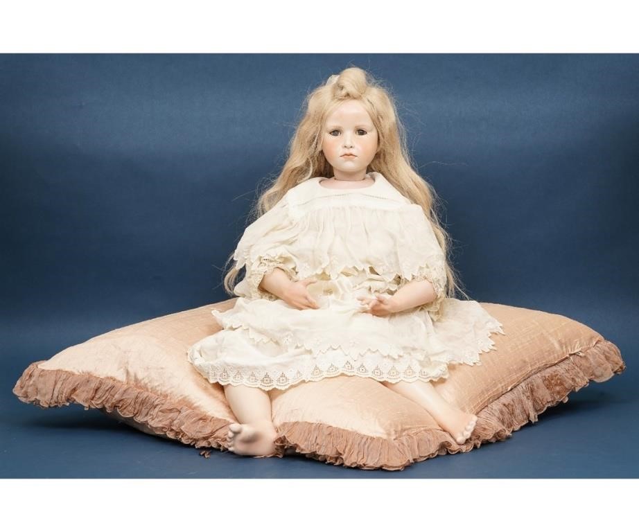 Wax over porcelain art doll