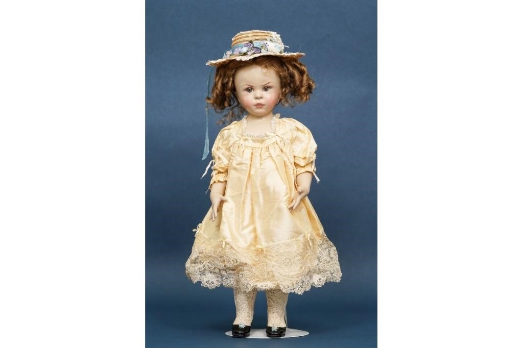 Wax over porcelain art doll "Baby