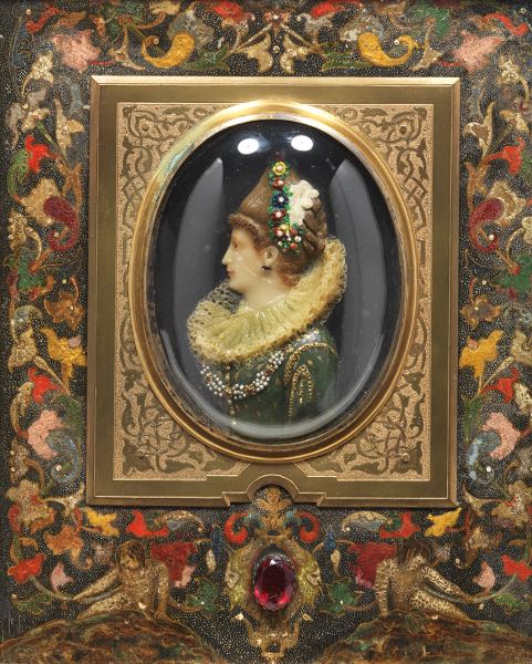 WAX PORTRAIT OF A 16TH CENTURY