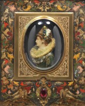 WAX PORTRAIT OF A 16TH CENTURY