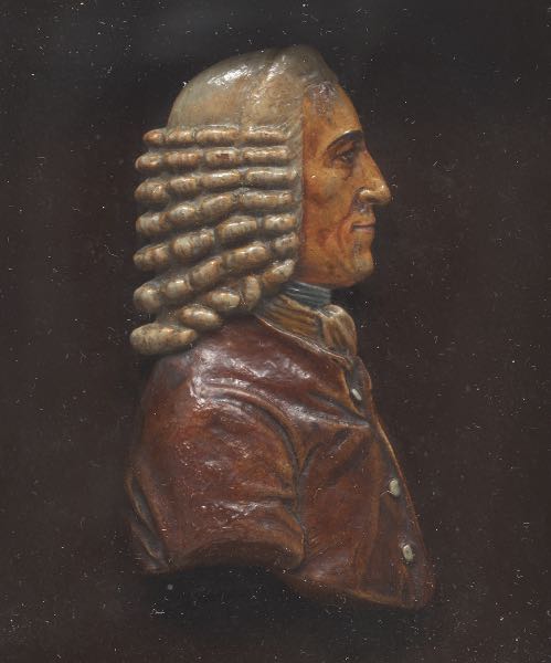 WAX PORTRAIT OF A WIGGED GENTLEMAN,