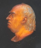 WAX PORTRAIT OF SAMUEL JOHNSON