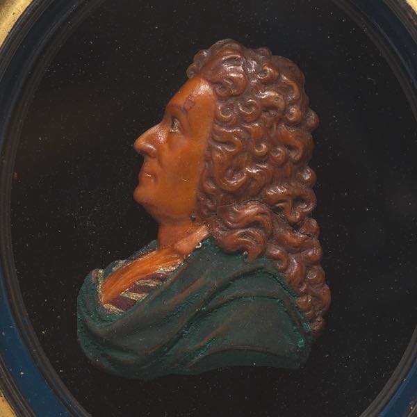 WAX PORTRAIT OF SIR CHRISTOPHER