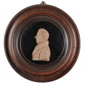 WAX PORTRAIT RELIEF OF A GENTL