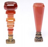 WAX SEALS CARVED CARNELIAN & B
