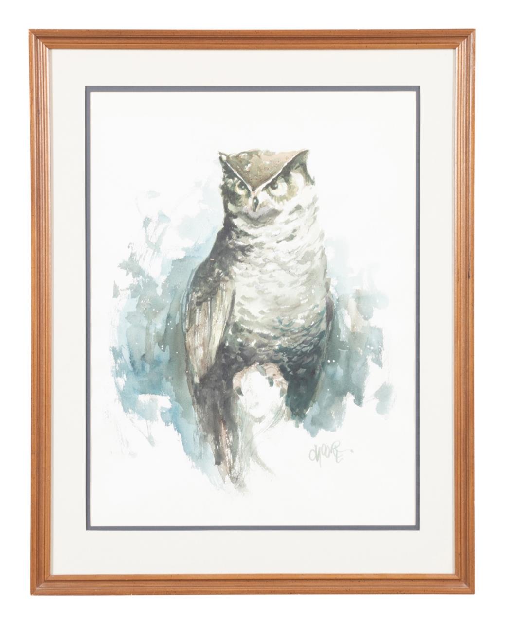 WAYLAND MOORE "OWL", FRAMED
