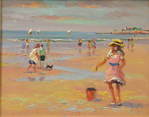 WAYNE BEAM MORRELL, OIL ON BOARD,