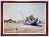 WAYNE DAVIS IMPRESSIONIST BOAT