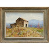 WAYNE DAVIS, OIL ON MASONITE,