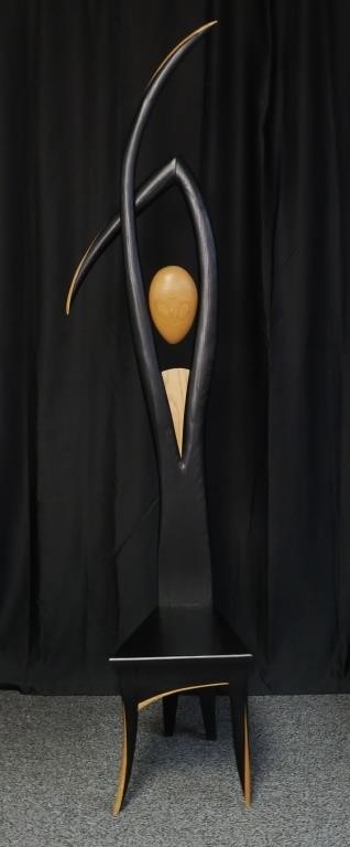 WAYNE PELHAM, FIGURAL CARVED WOOD