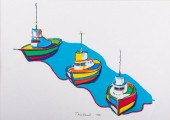 WAYNE THIEBAUD 1961 "BATEAUS"