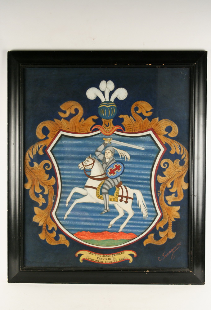 W/C GOUACHE - Armorial Shield of