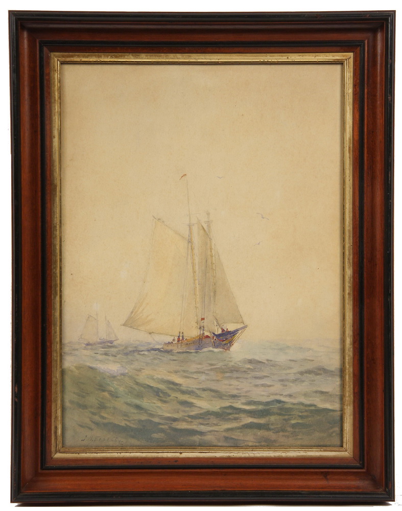 W/C - Two Fishing Yawls by John