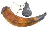 WEAPONS: TWO 19TH C. GUNPOWDER