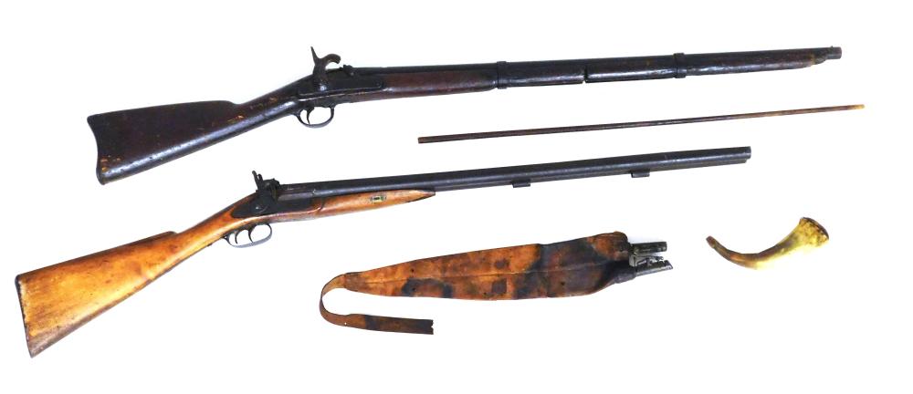 WEAPONS: TWO 19TH C., LONG GUNS,