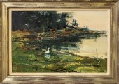 WEBB A LONELY DUCK OIL ON CANV