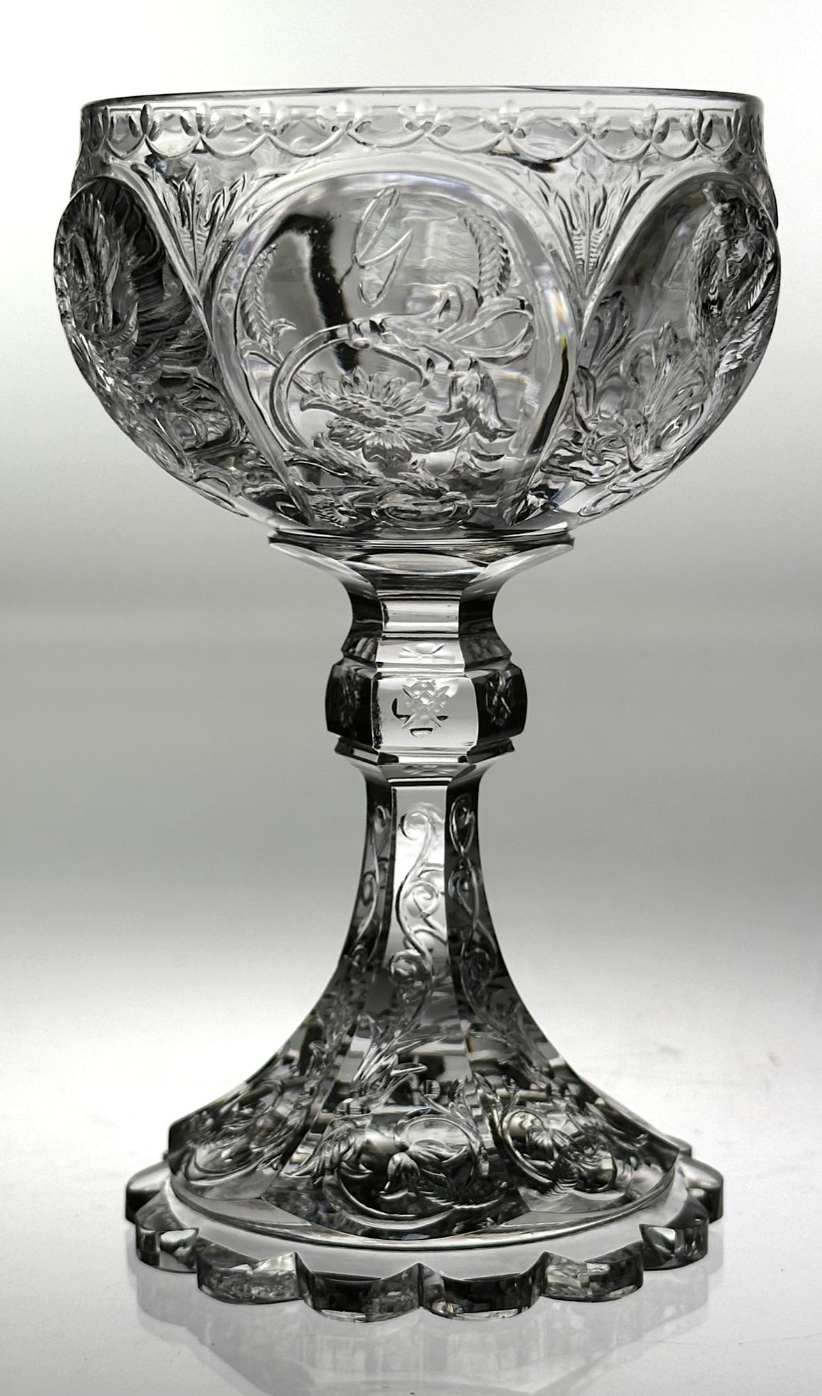 WEBB / S & WMS. CUT GLASS CHAMPAGNE
