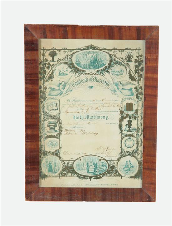 WEDDING CERTIFICATE IN DECORATED