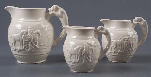WEDGEWOOD HUNT SCENE PITCHERS,