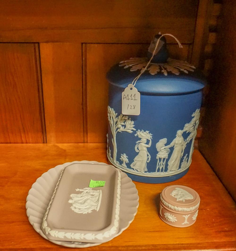 WEDGEWOOD JASPERWARE BISCUIT JAR