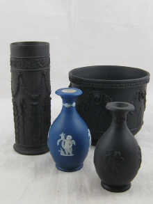 Wedgwood black basalt: a spill vase