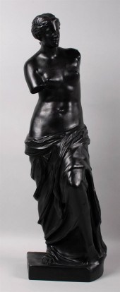 WEDGWOOD BLACK BASALT FIGURE O