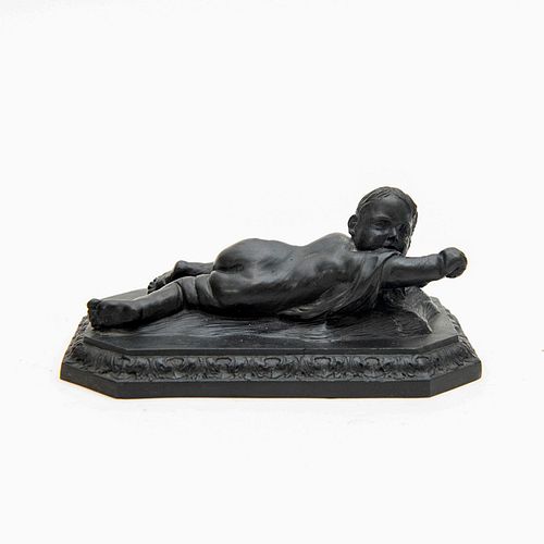 WEDGWOOD BLACK BASALT FIGURE OF