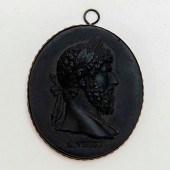 WEDGWOOD BLACK BASALT MEDALLIO