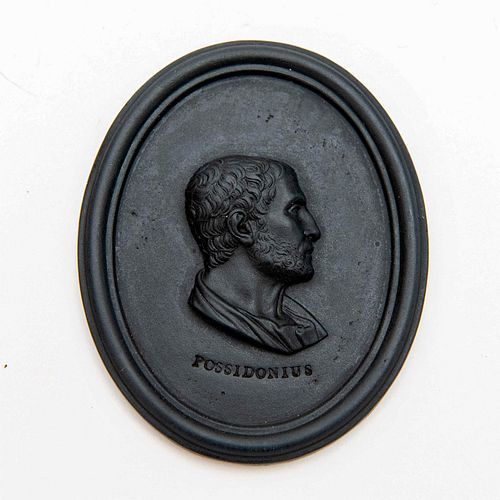 WEDGWOOD BLACK BASALT MEDALLION,