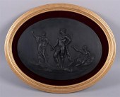 WEDGWOOD BLACK BASALT OVAL PLA