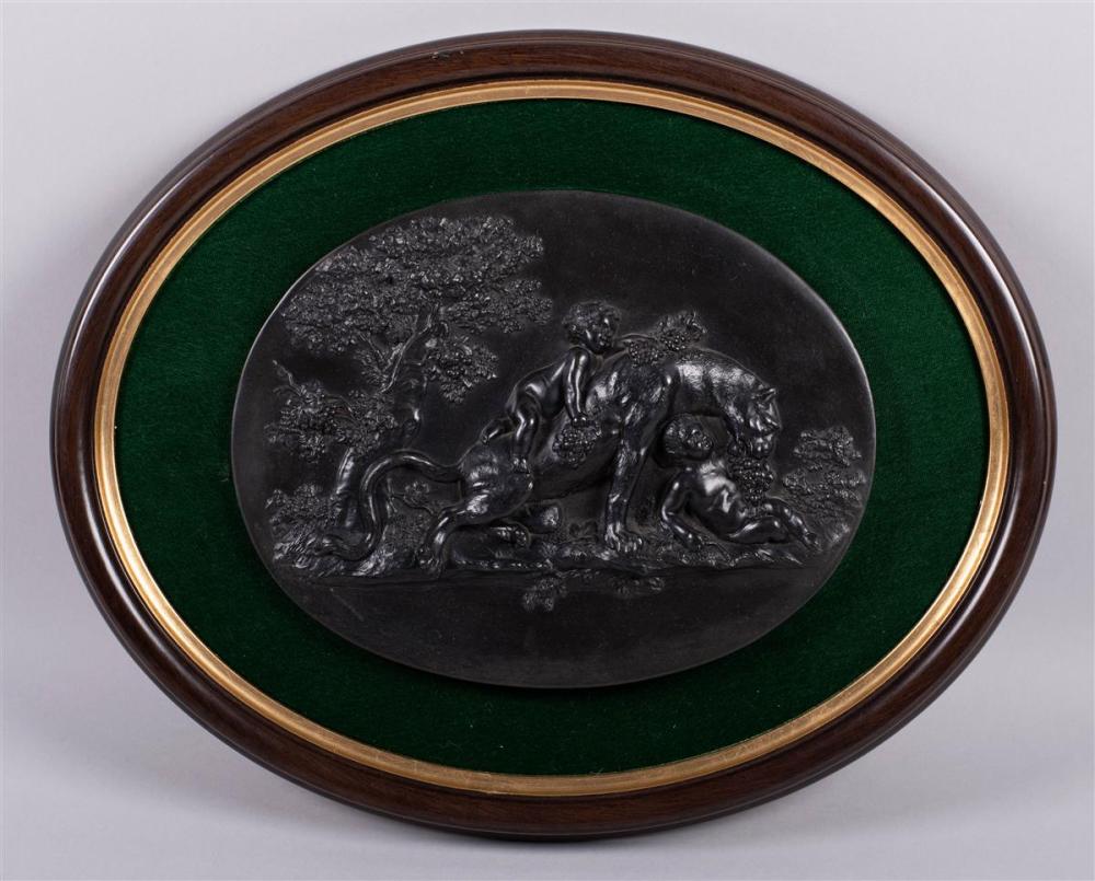 WEDGWOOD BLACK BASALT OVAL PLAQUE