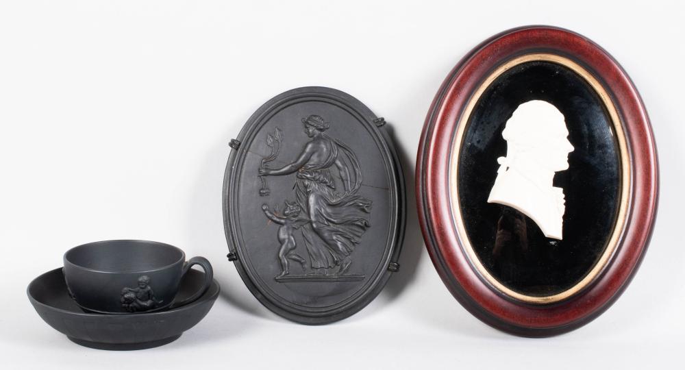 WEDGWOOD BLACK BASALT PLAQUE 'NIGHT